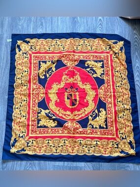 Vintage Baar & Beards 100% silk scarf baroque print